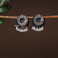 Grey - chanchal handcrafted gs fabart earrings