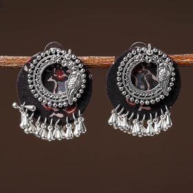 Grey - chanchal handcrafted gs fabart earrings