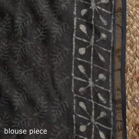 Chanderi silk hand batik saree with zari border 16