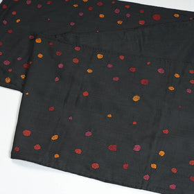 Grey Chandi Mati Tagai Work Silk Cotton Table Runner