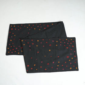 Grey Chandi Mati Tagai Work Silk Cotton Table Runner