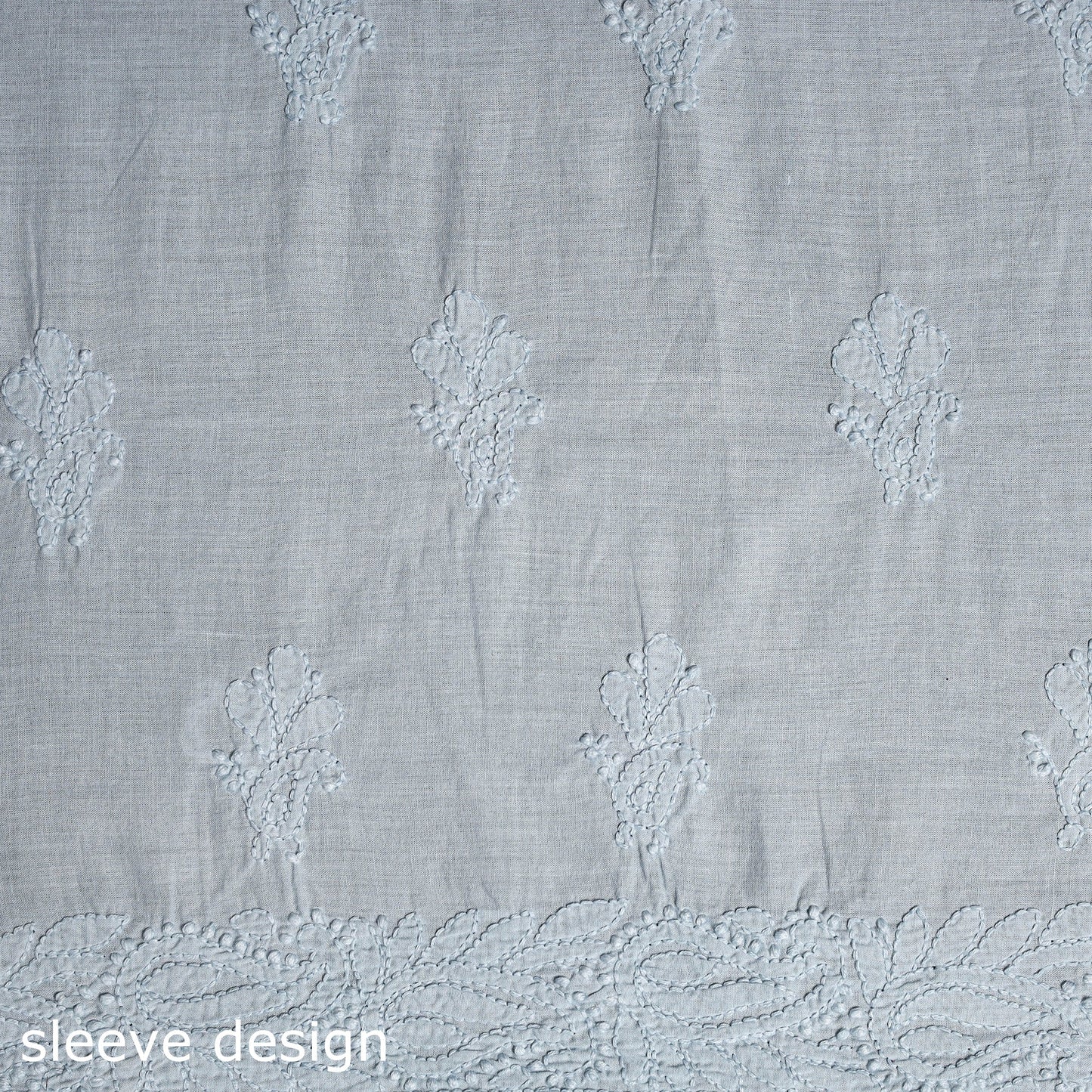 Chikankari Hand Embroidery Mul Cotton Kurta Material 