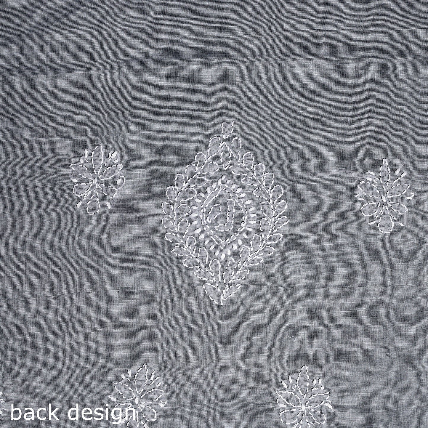 Chikankari with Parsi Style Embroidery Cotton Kurta Material