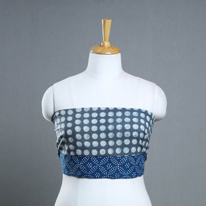 Grey - cotton akola blouse piece 164 - handcrafted