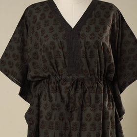 Grey - cotton bagh kaftan with tie-up waist (medium) 01