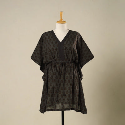 Grey - cotton bagh kaftan with tie-up waist (medium) 01