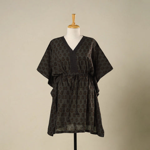 Grey - cotton bagh kaftan with tie-up waist (medium) 01