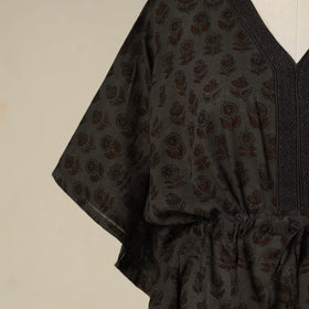 Grey - cotton bagh kaftan with tie-up waist (medium) 01