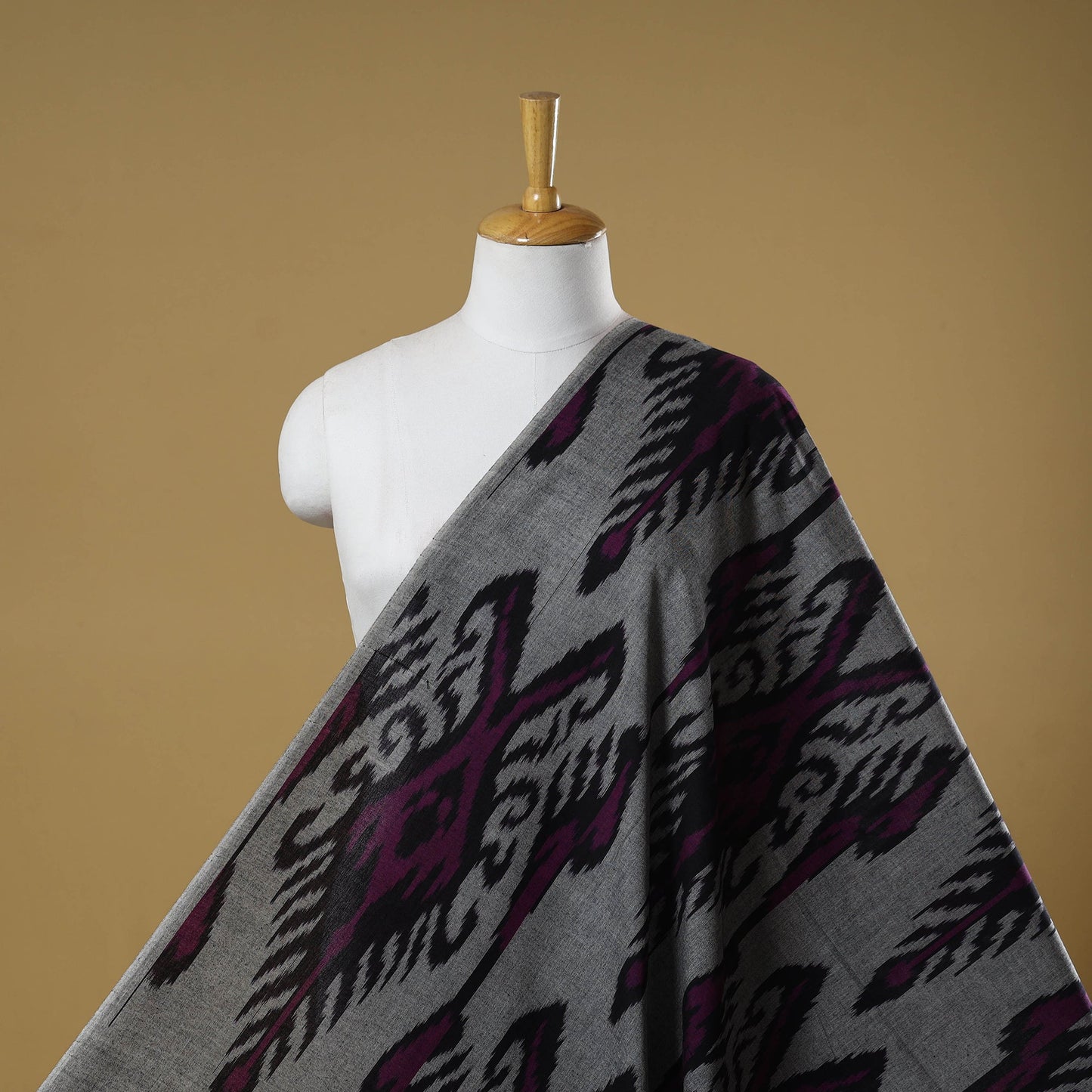 Cotton central asian pochampally ikat fabric 26