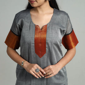  Cotton Grey Dharwad Kurta Set with Palazzo & Dupatta