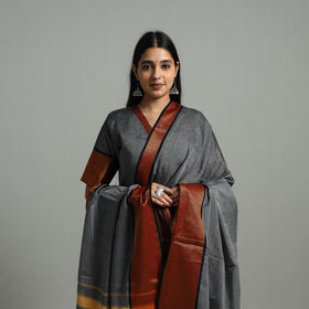  Grey Cotton Dharwad Kurta Set with Palazzo & Dupatta