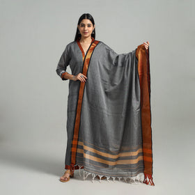  Cotton Grey Dharwad Kurta Set with Palazzo & Dupatta