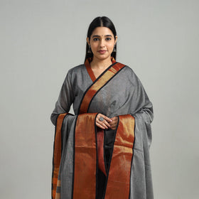  Cotton Grey Dharwad Kurta Set with Palazzo & Dupatta