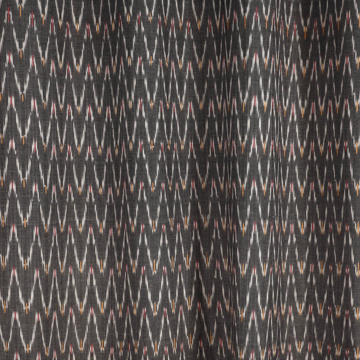 Grey - cotton door pochampally ikat curtain (7 x 3 feet)