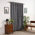 Grey - cotton door pochampally ikat curtain (7 x 3 feet)
