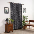 Grey - cotton door pochampally ikat curtain (7 x 3 feet)