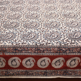 Buy Pedana Kalamkari Block Printed Cotton Double Bed Cover (111 x 91 in) 02 Online at iTokri.com