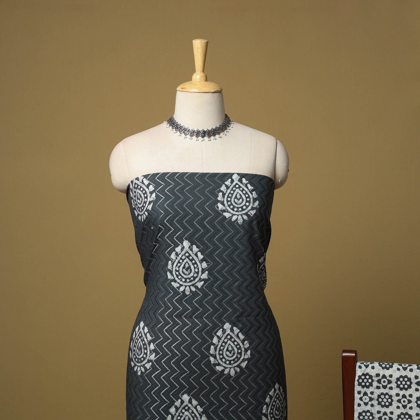 Cotton hand batik 3pc unstitched dress material 04