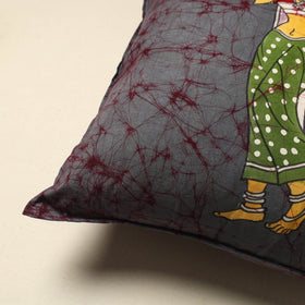 Grey - cotton hand batik cushion cover (18 x 18 in) 21