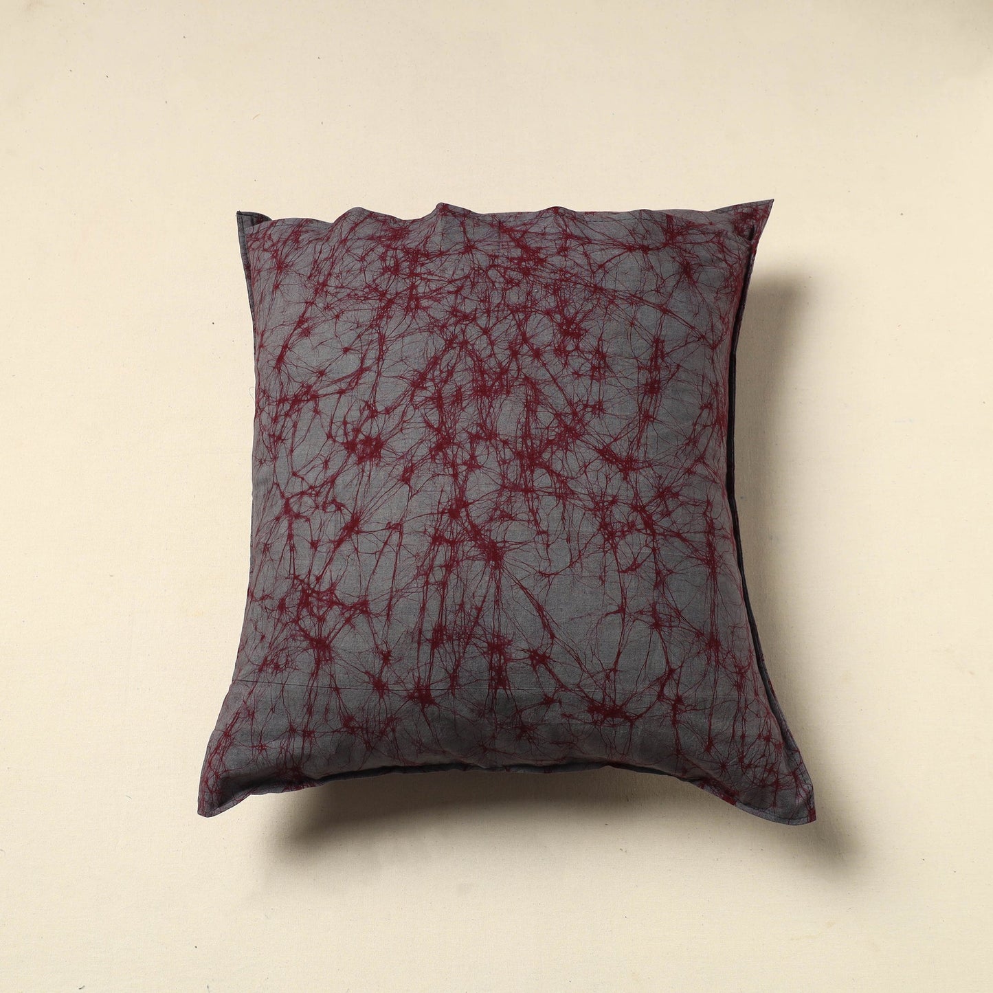 Grey Cotton Hand Batik Cushion Cover