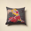 Grey Cotton Hand Batik Cushion Cover