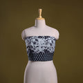 Cotton hand block batik print blouse piece 63 - handcrafted