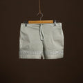 Buy Grey Cotton Hand Embroidery Chikankari Short