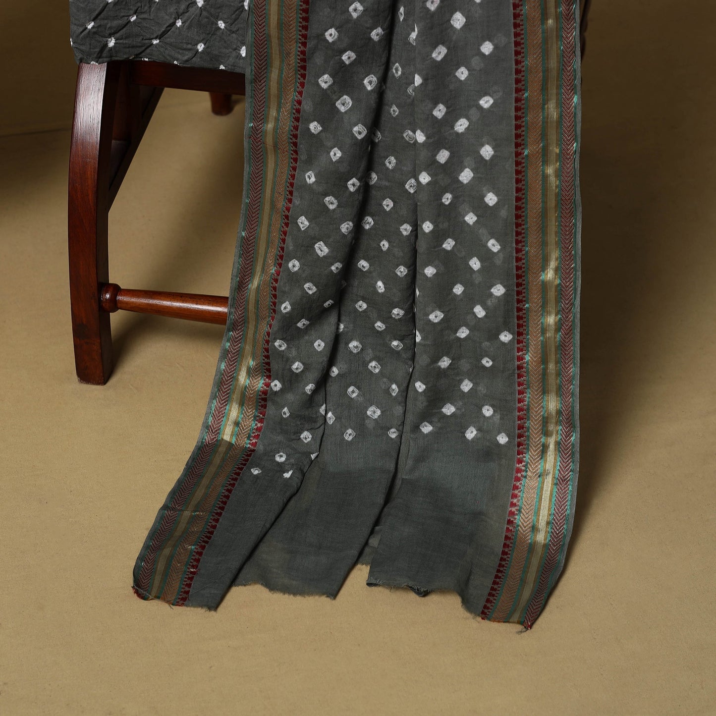 Pink - cotton hand kutch batik 3pc unstitched dress