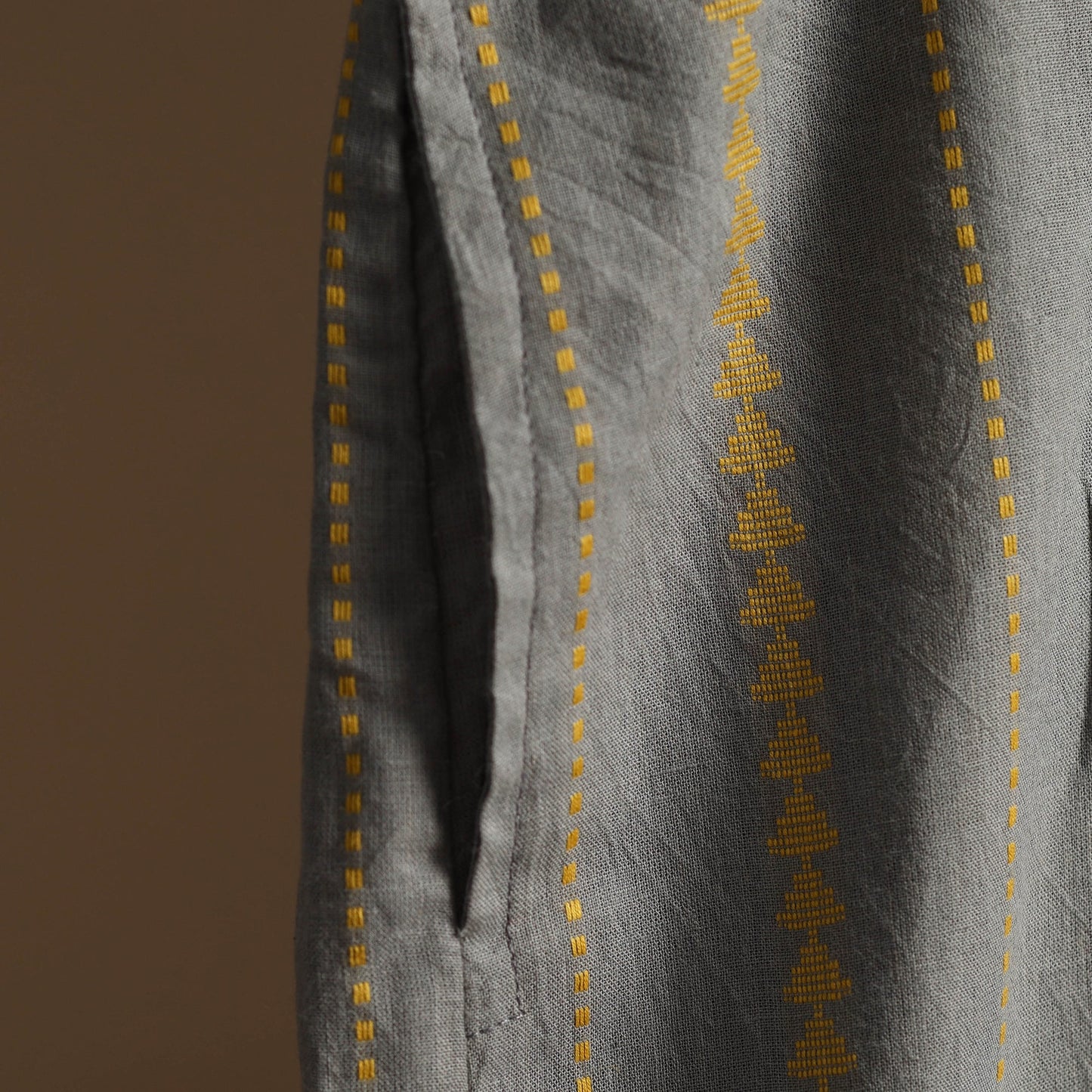 Grey - cotton jacquard weave palazzo 07 - handcrafted