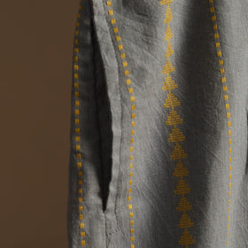 Grey - cotton jacquard weave palazzo 07 - handcrafted