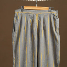 Grey - cotton jacquard weave palazzo 07 - handcrafted