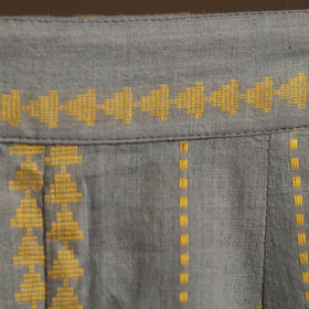 Grey - cotton jacquard weave palazzo 07 - handcrafted