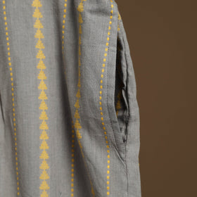 Grey - cotton jacquard weave palazzo 07 - handcrafted