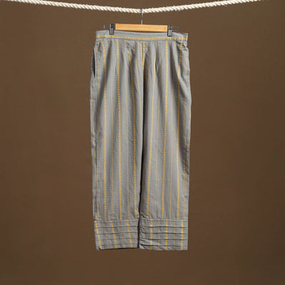 Grey - cotton jacquard weave palazzo 07 - handcrafted