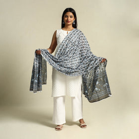  Brown Cotton Jaipur Printed Dupatta Online