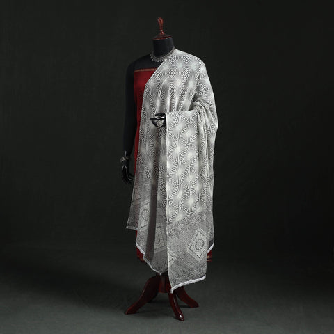 Cotton jaipur printed dupatta 93 - handcrafted