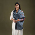Buy Grey Cotton Kashida Embroidery Stole