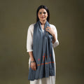 Buy Grey Cotton Kashida Embroidery Stole
