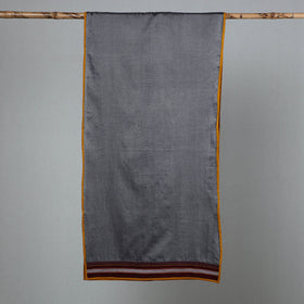 Grey - cotton khun weave stole 09 - handcrafted