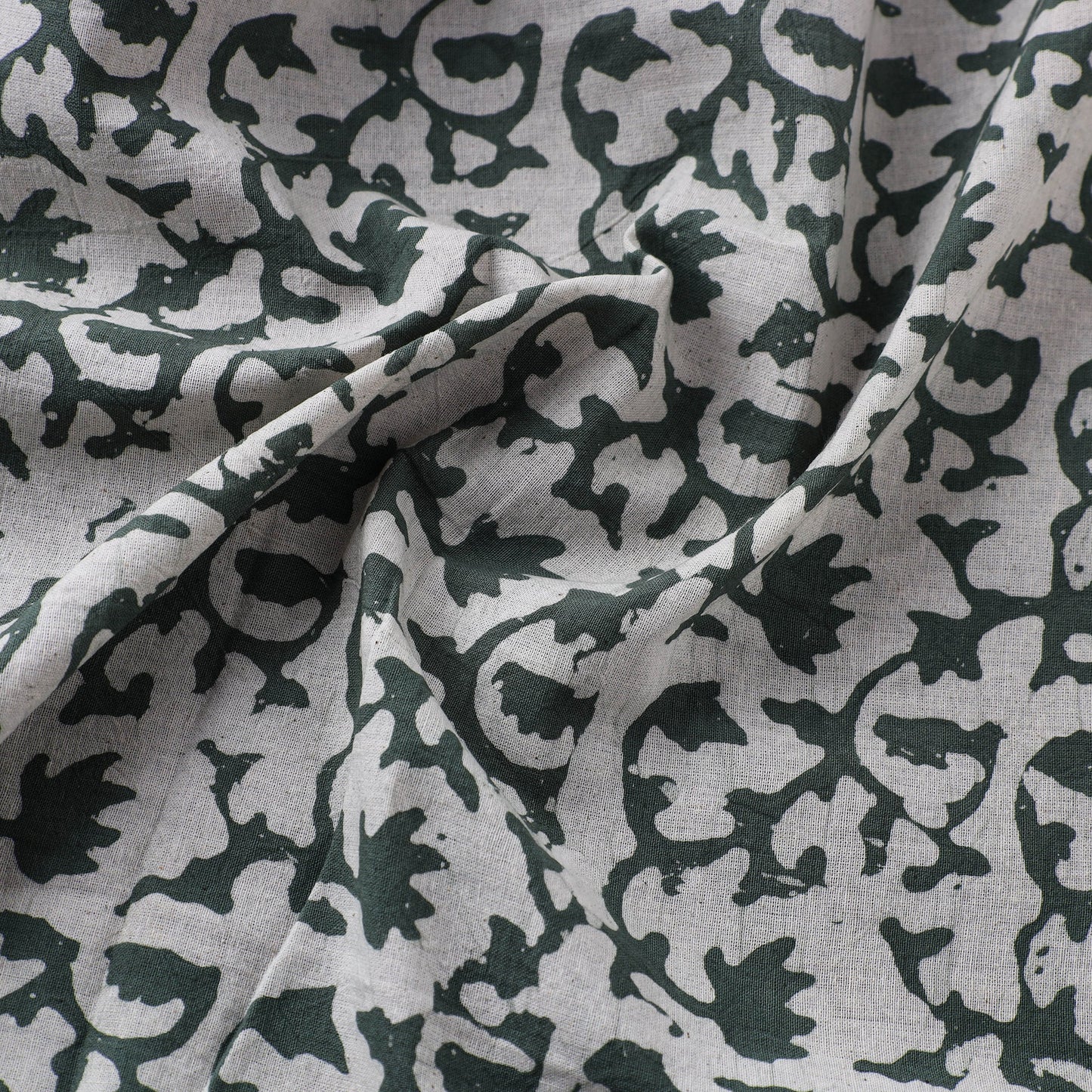 Grey - cotton kutch batik fabric 36 - handcrafted