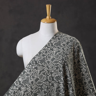  Grey Cotton Kutch Batik Print Fabric