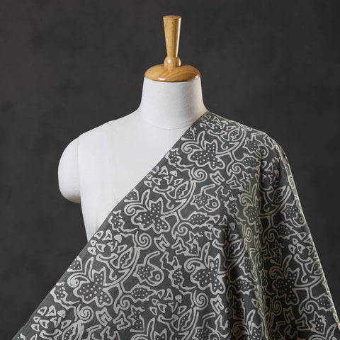  Grey Cotton Kutch Batik Print Fabric