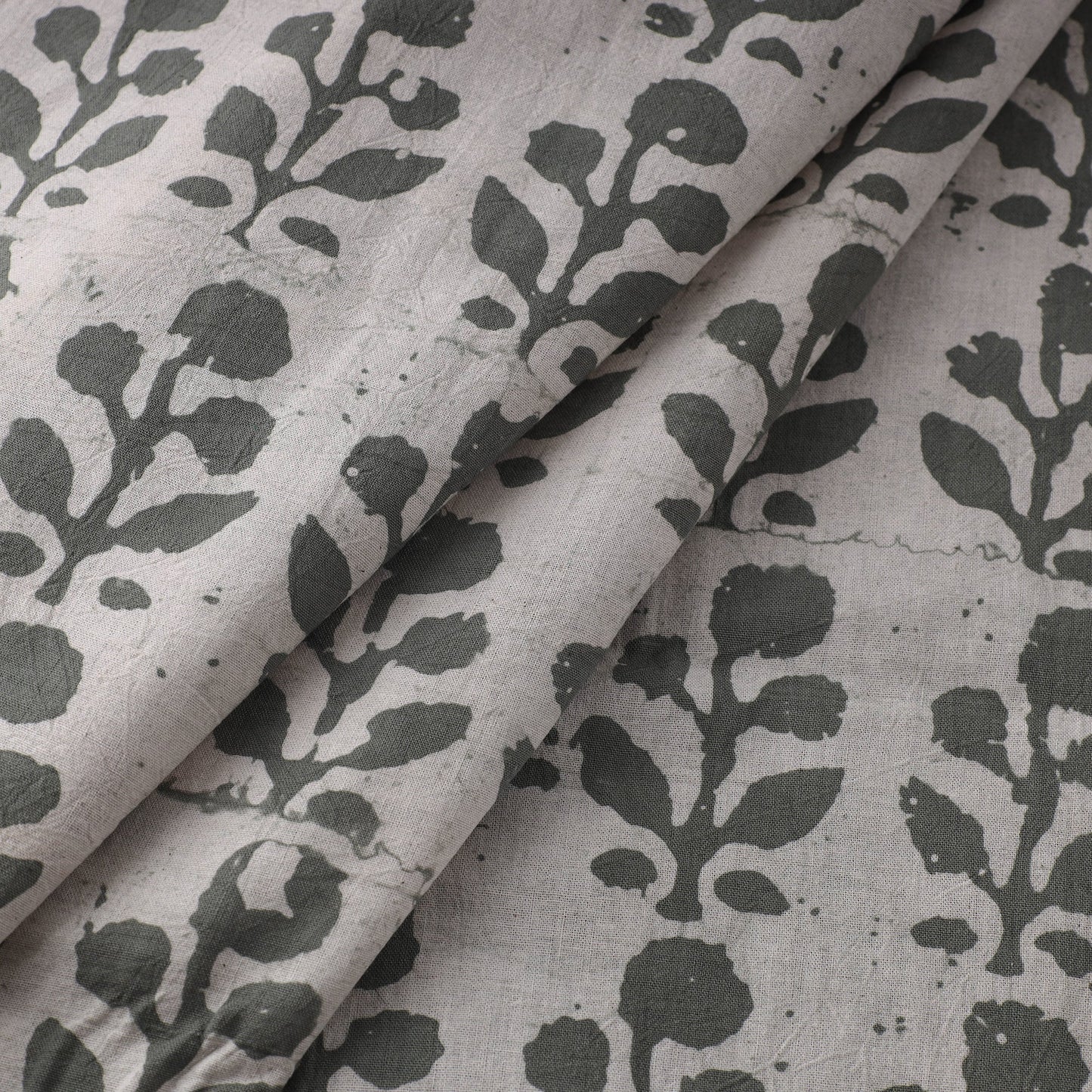  Grey Cotton Kutch Batik Print Fabric