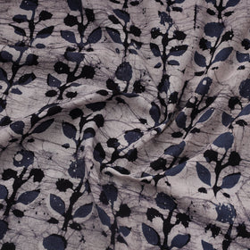 Grey Cotton Kutch Hand Batik Print Fabric