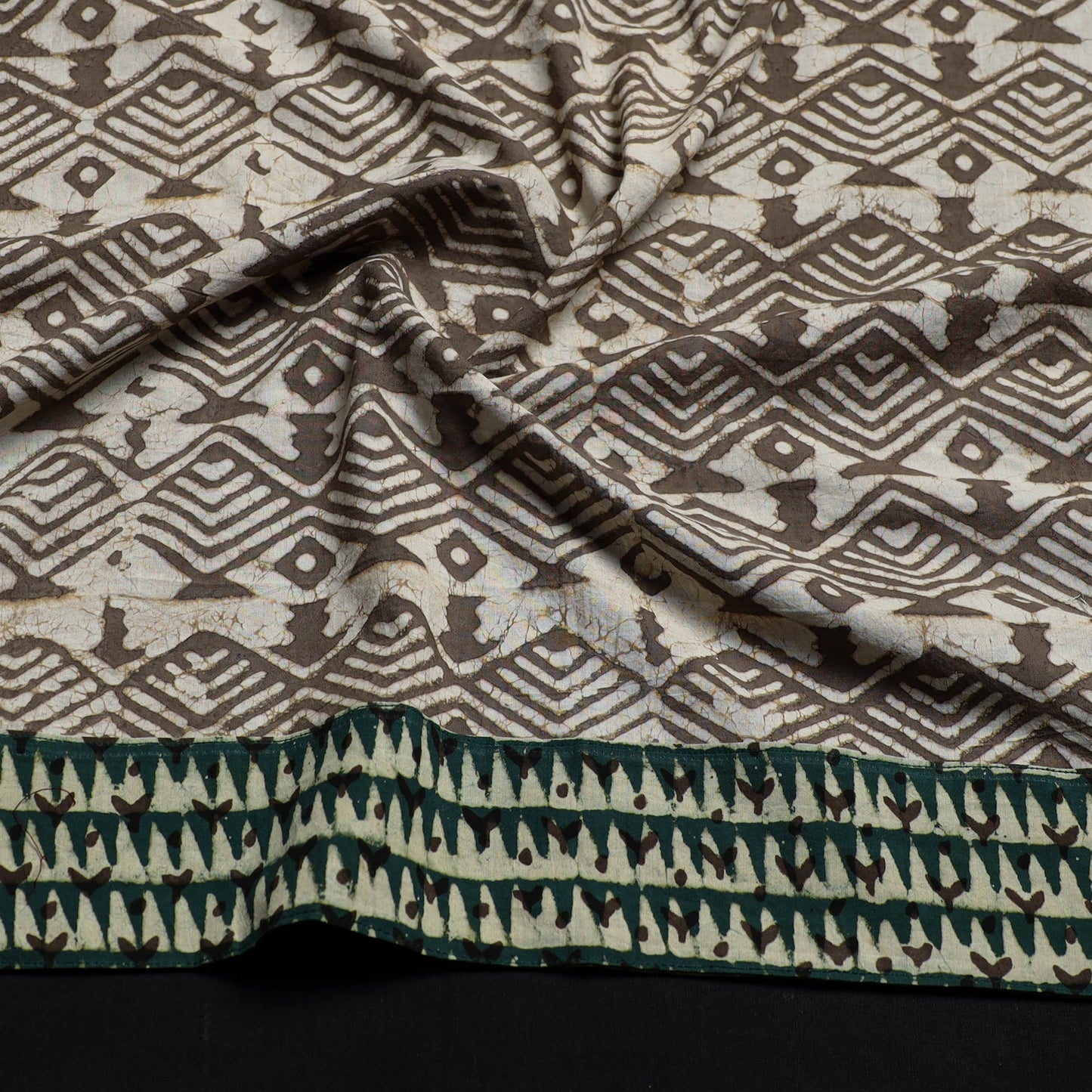 Grey - cotton pipad blouse piece 121 - handcrafted