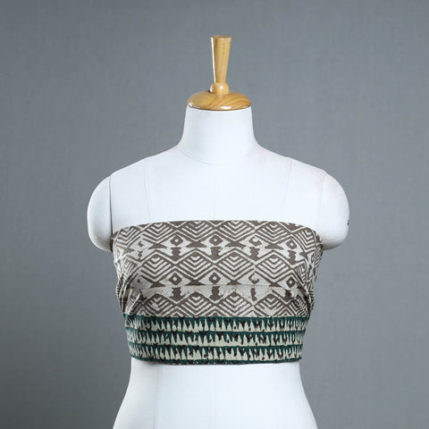 Grey - cotton pipad blouse piece 121 - handcrafted