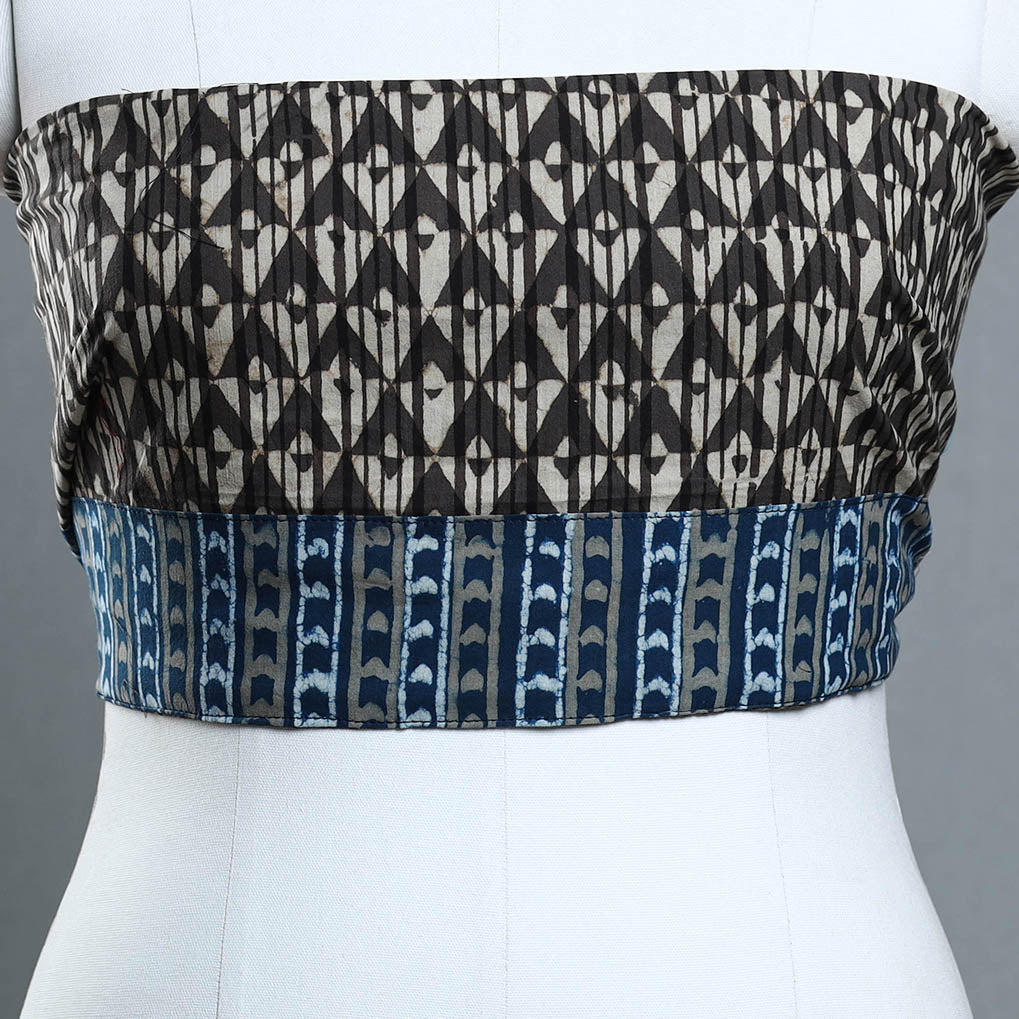 Grey - cotton pipad blouse piece 123 - handcrafted