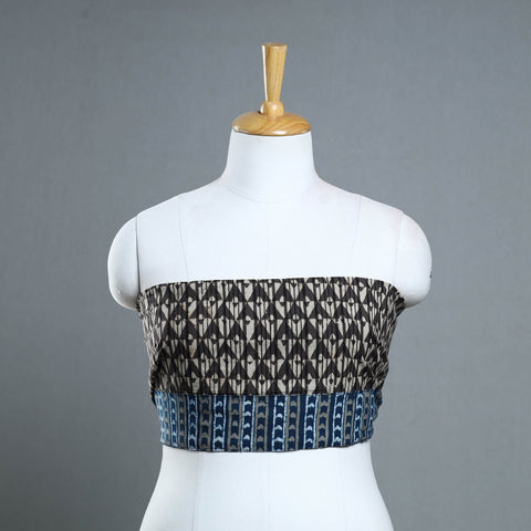 Grey - cotton pipad blouse piece 123 - handcrafted