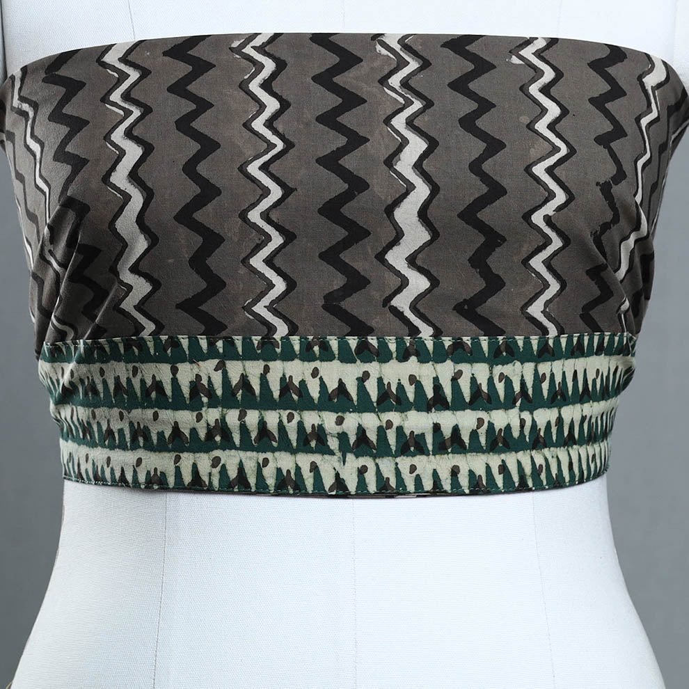 Grey - cotton pipad blouse piece 136 - handcrafted