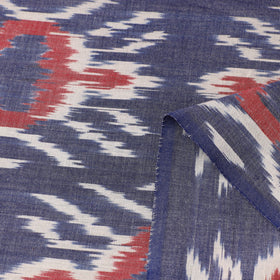 Grey Handloom Cotton Pochampally Central Asian Ikat Fabric